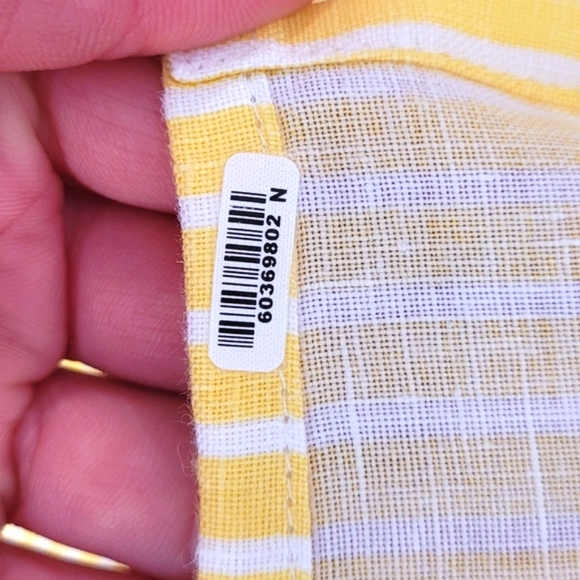 TALBOTS 100% LINEN TALBOTS  BEADED EMBRODERD TOP SMALL - Picture 9 of 11